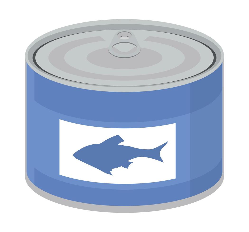canned tuna food vector