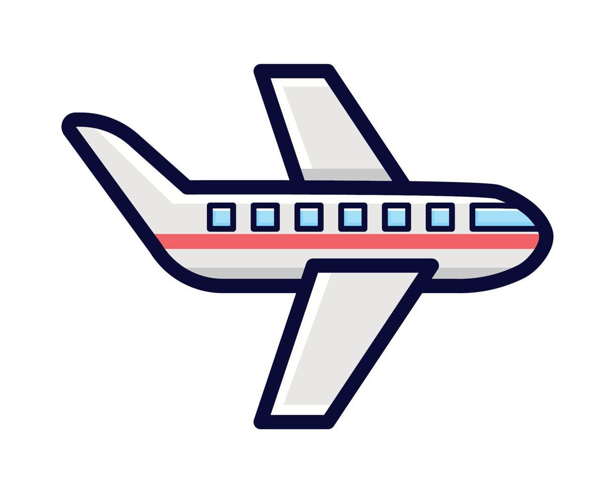 icono de transporte de avion vector