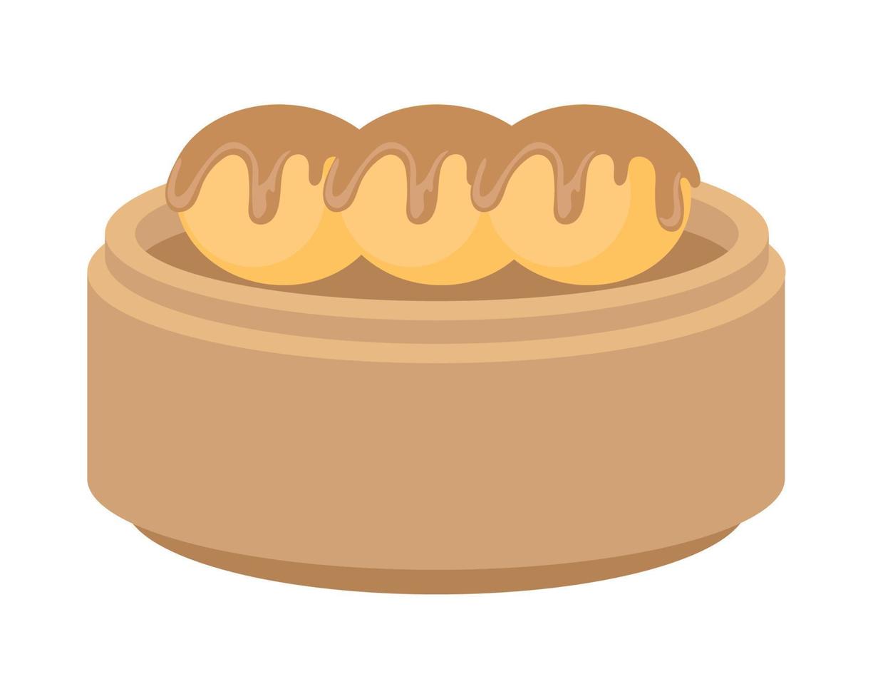 dumplings japanese food vector