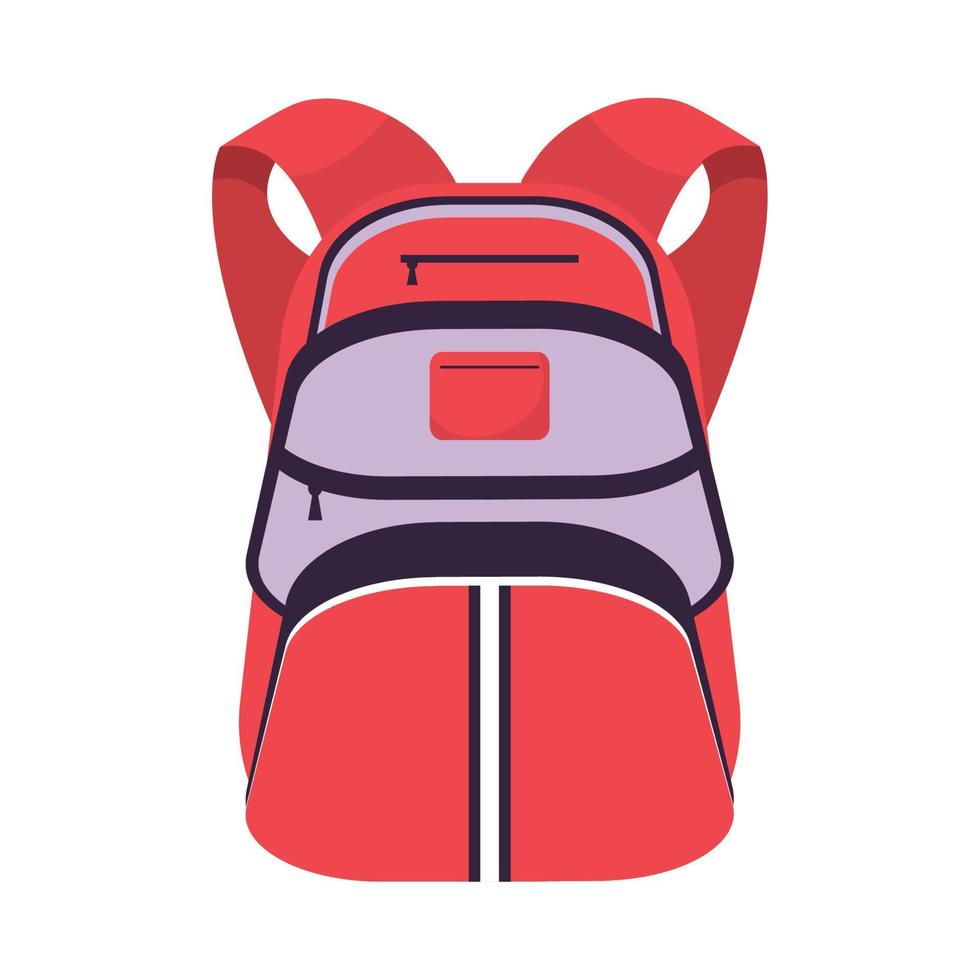 icono de mochila roja vector