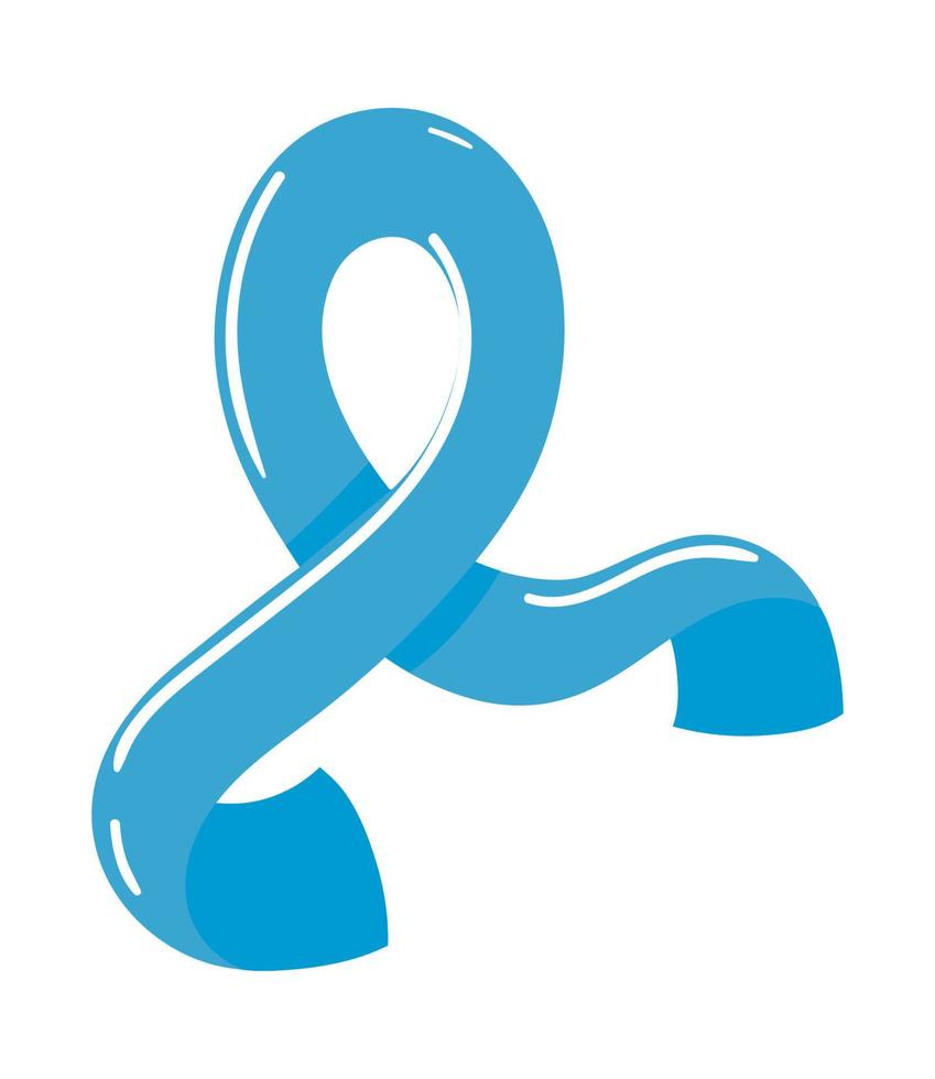 blue ribbon peace vector