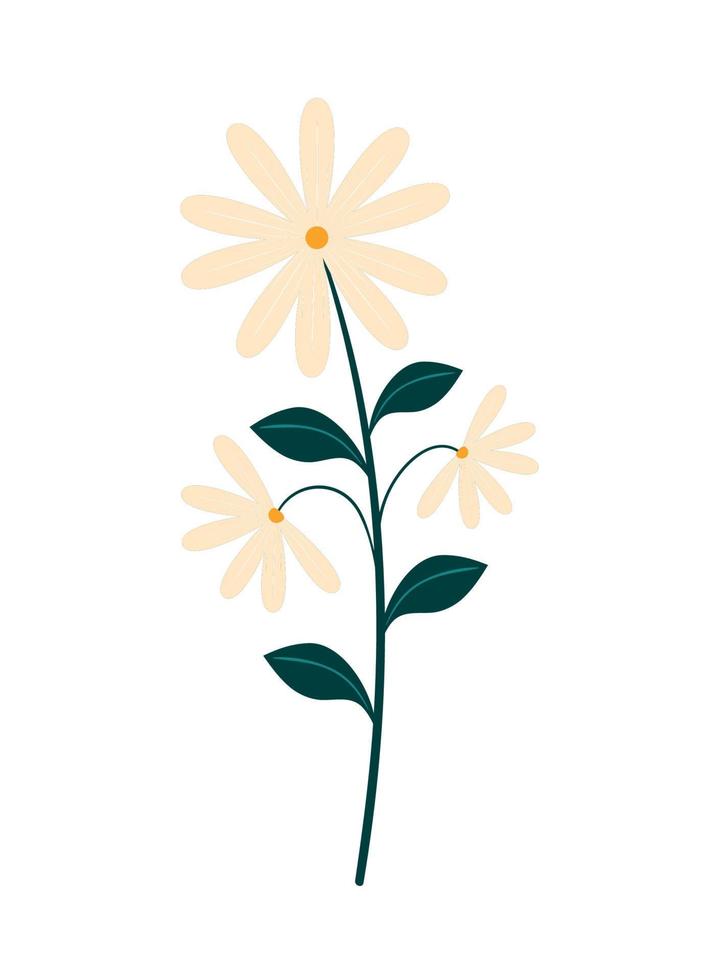 icono de flores naturales vector