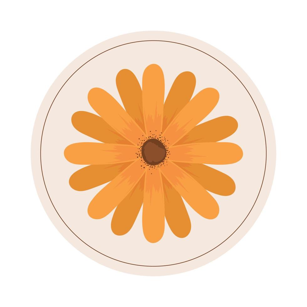 flower decoration icon vector