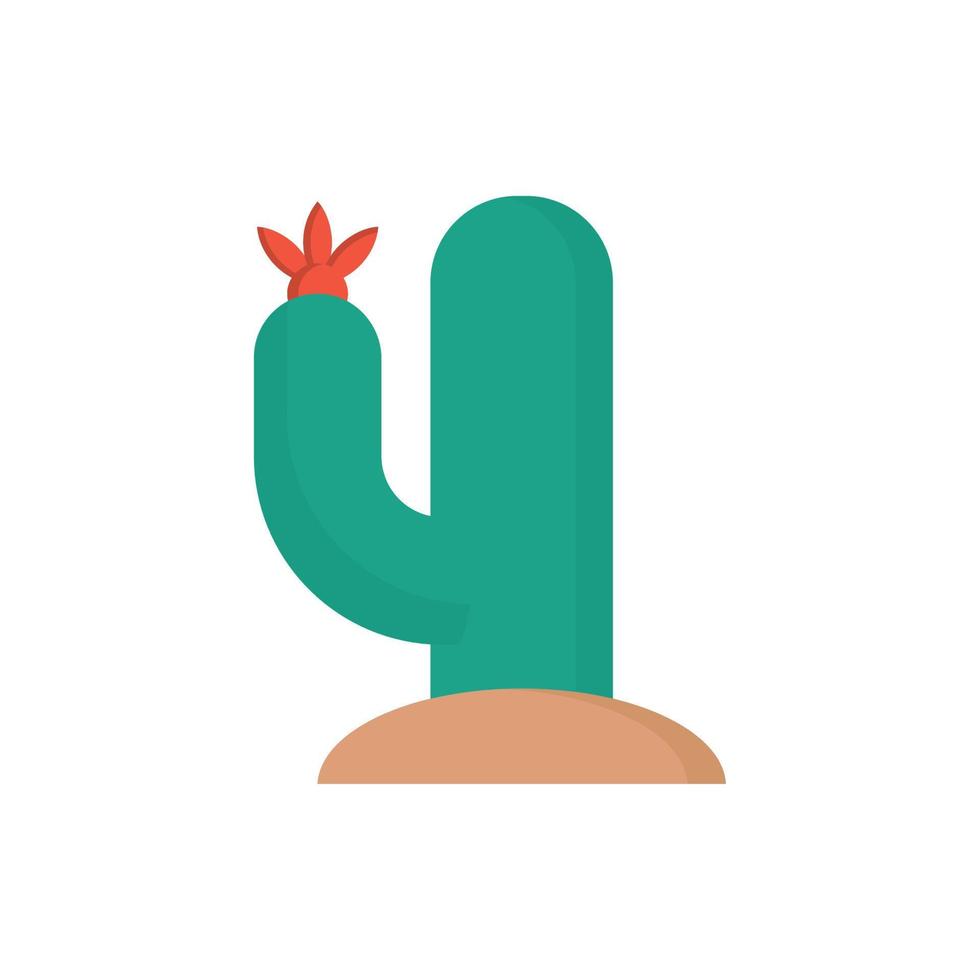 cactus con flor vector