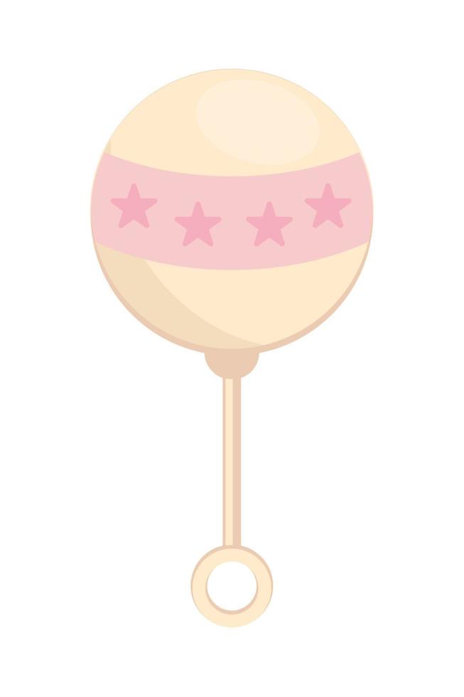 baby rattle toy vector