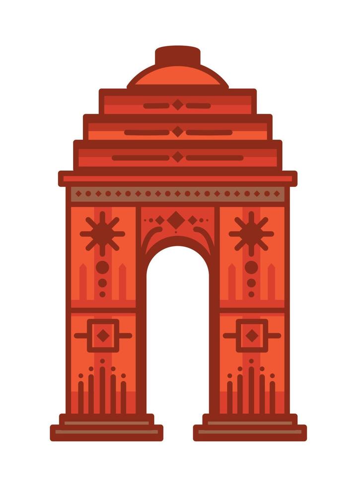 india gate famous vector