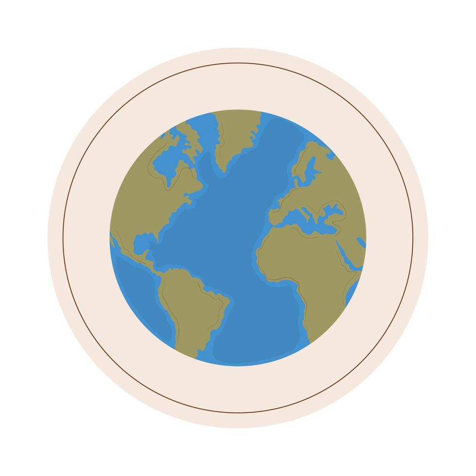 earth planet icon vector