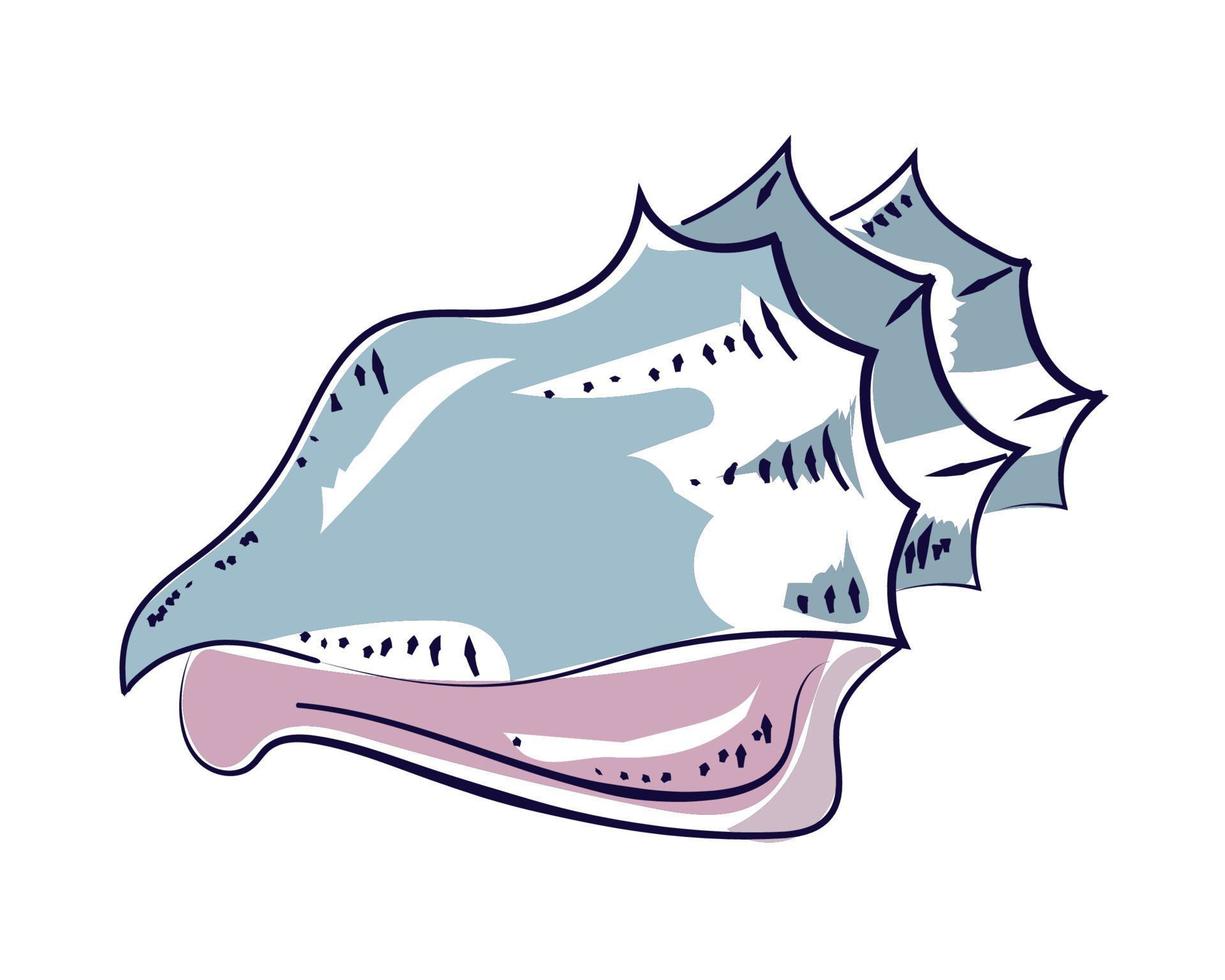icono de concha de nautilus vector