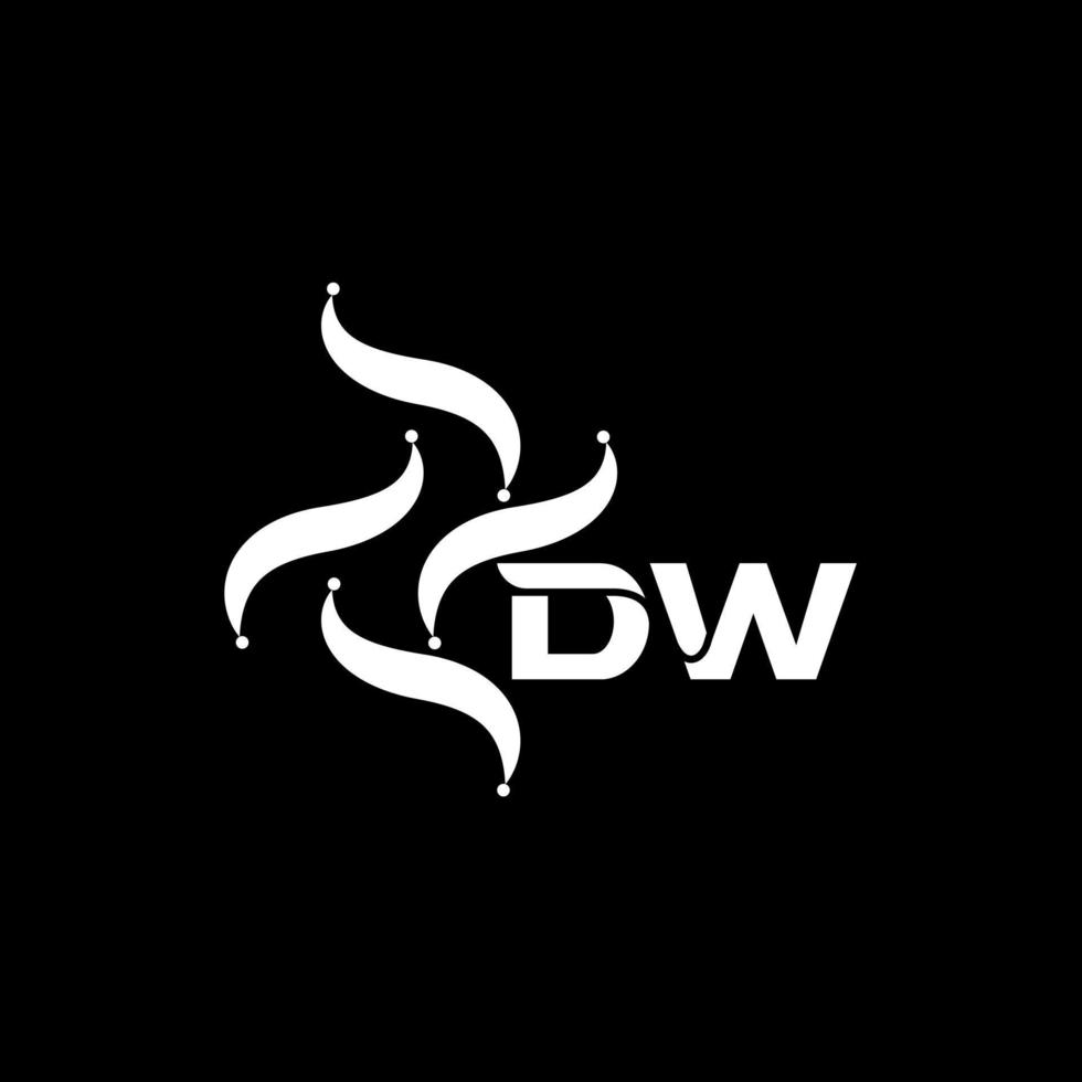 diseño de logotipo de letra dw sobre fondo negro. dw tecnología creativa minimalista iniciales letra logo concepto. dw diseño de logotipo de letra vectorial abstracto plano moderno único. vector