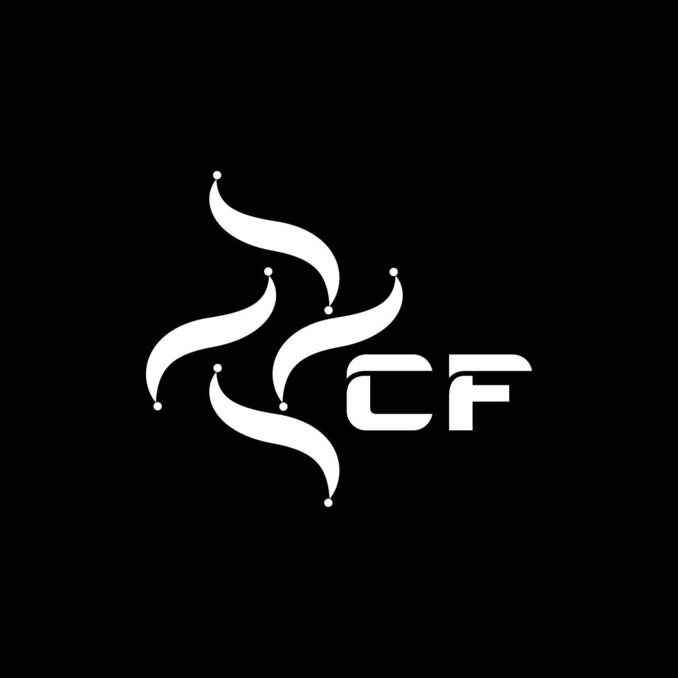 CF letter logo design on black background. CF creative technology minimalist initials letter logo concept. CF Unique modern flat abstract vector letter logo design.