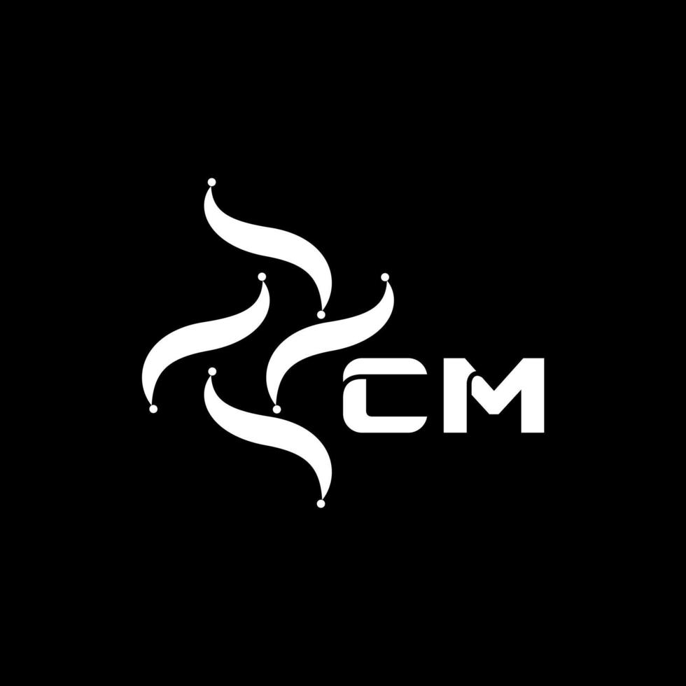 CM letter logo design on black background. CM creative technology minimalist initials letter logo concept. CM Unique modern flat abstract vector letter logo design.