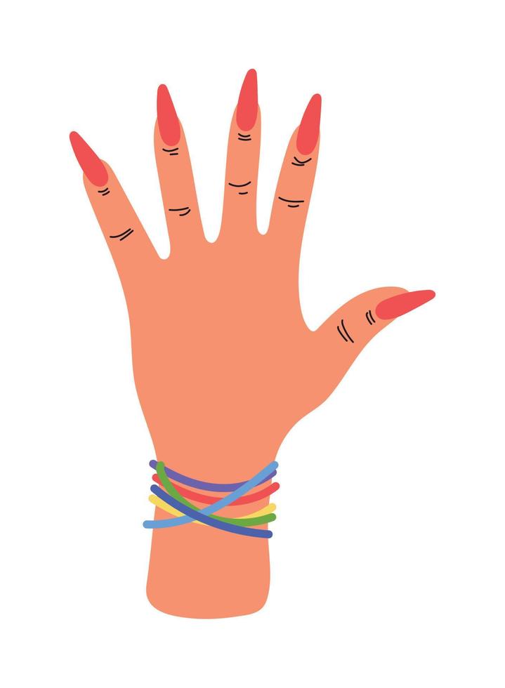 female hand up vector