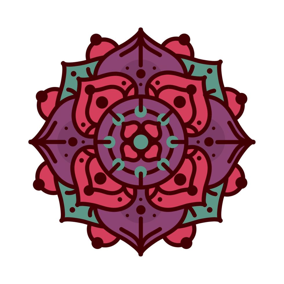 mandala flower motif vector