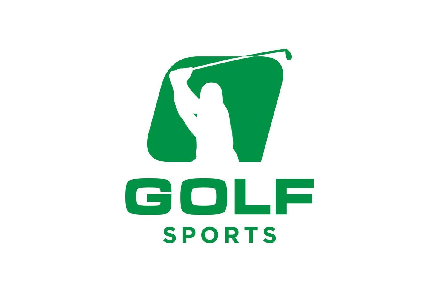 icono de letra del alfabeto logotipo q para plantilla de vector de diseño de logotipo de golf, etiqueta vectorial de golf, logotipo de campeonato de golf, ilustración, icono creativo, concepto de diseño