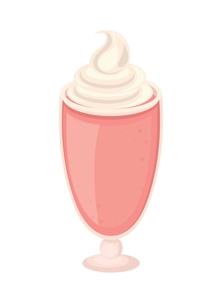milkshake with cream vector