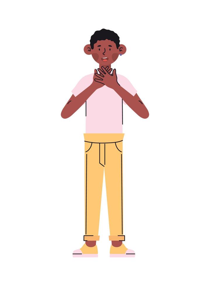 afro american guy vector