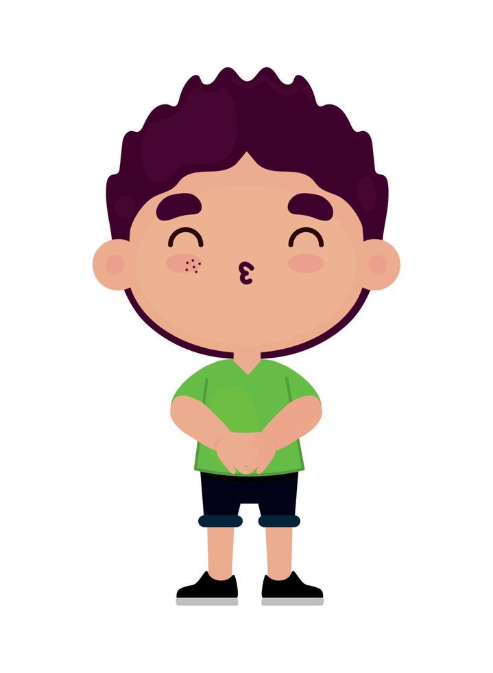 character kawaii boy vector