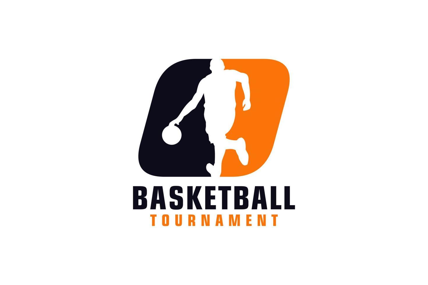 Letter O with Basketball Logo Design. Vector Design Template Elements for Sport Team or Corporate Identity.