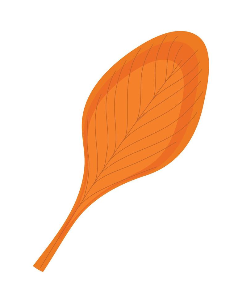 hoja amarilla de otoño vector