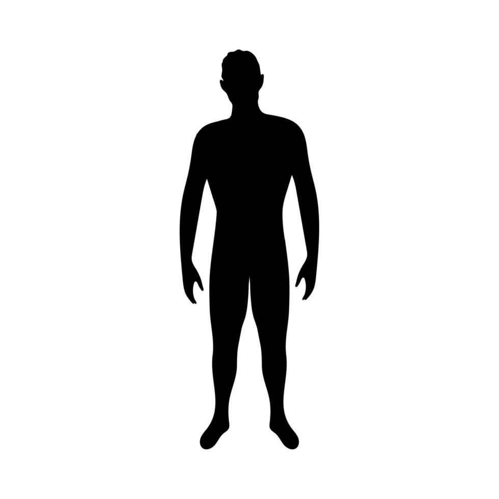 silhouette man standing vector