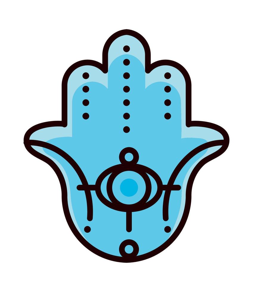 indian hamsa amulet vector