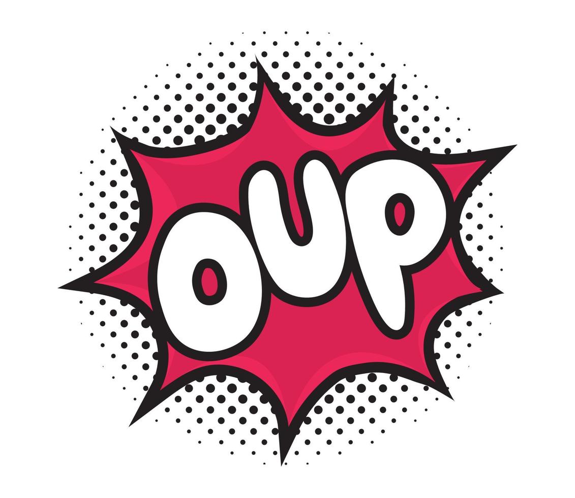 comic text pop expression vector