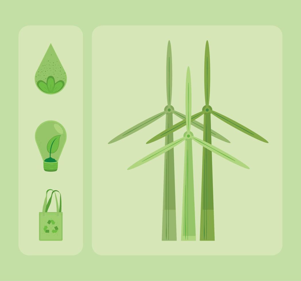 ecológico y sostenible vector