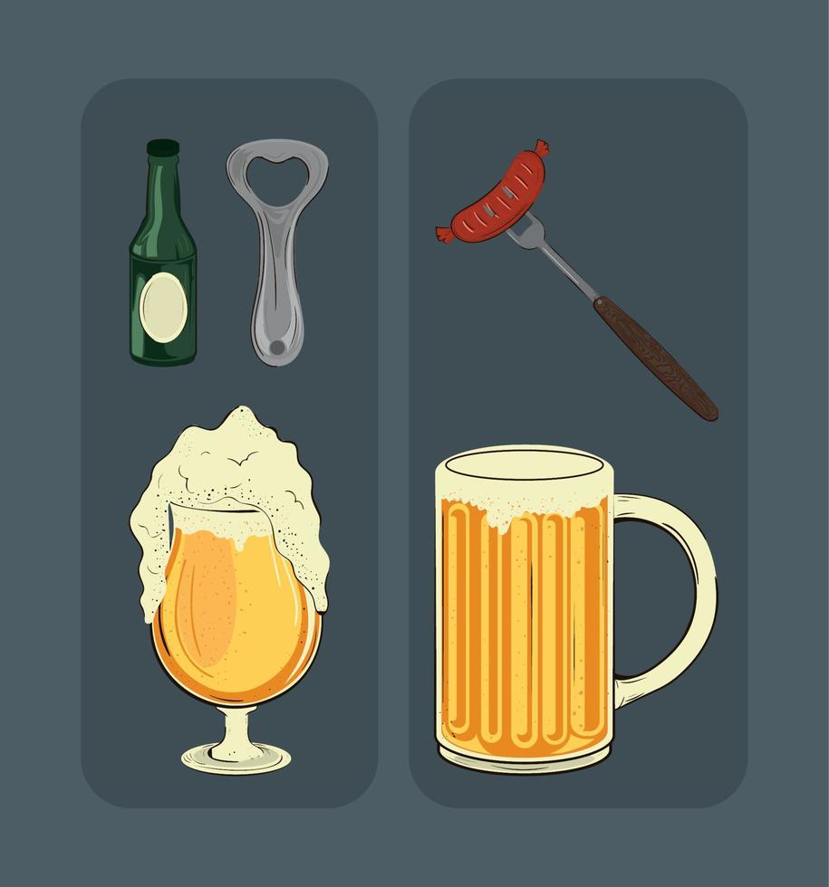 icons oktoberfest vector