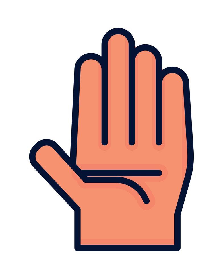 raised hand icon vector