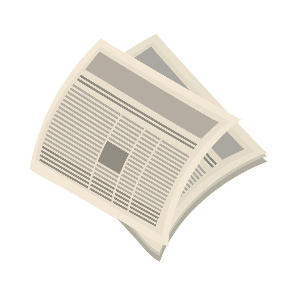 Newspaper reportage icon vector