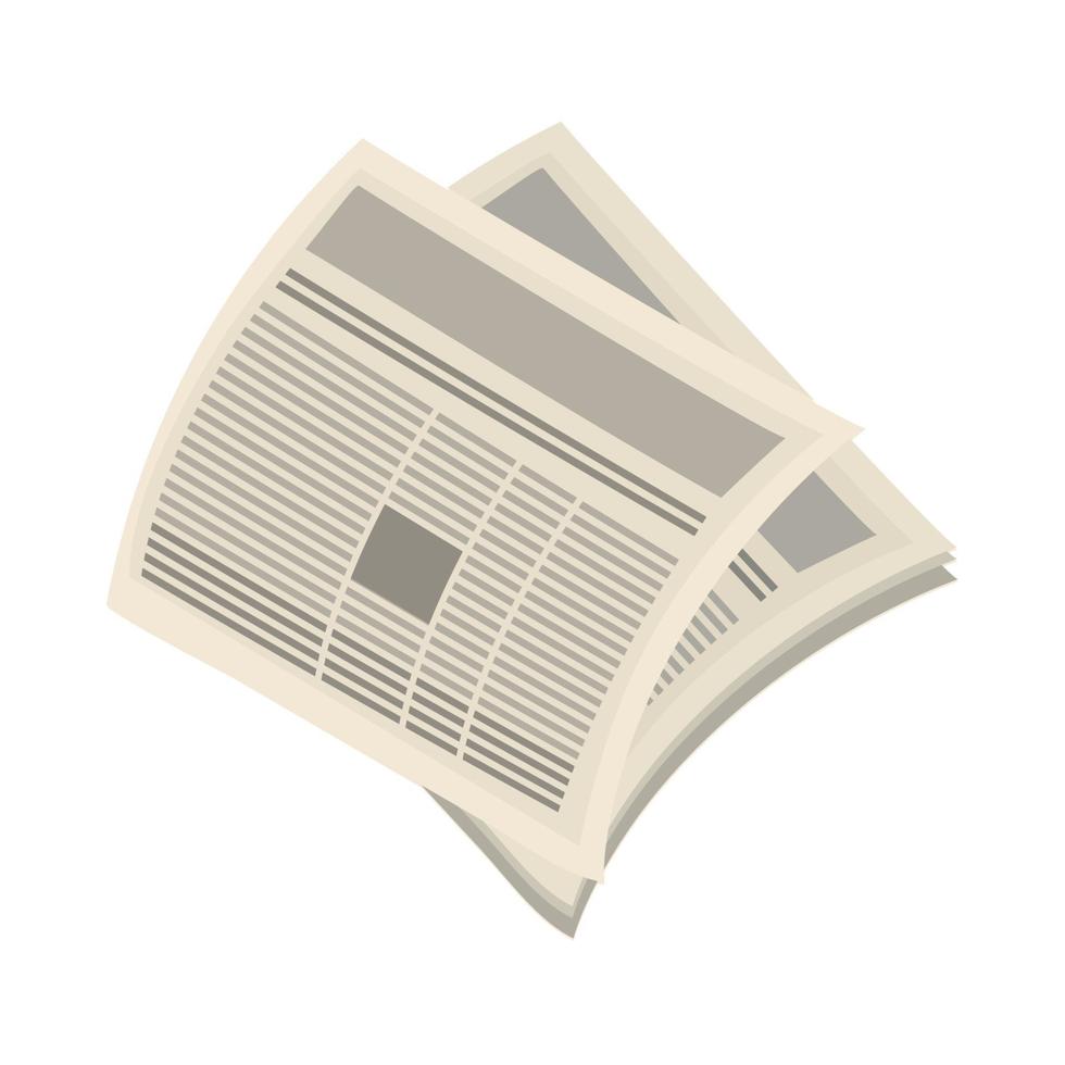 Newspaper reportage icon vector