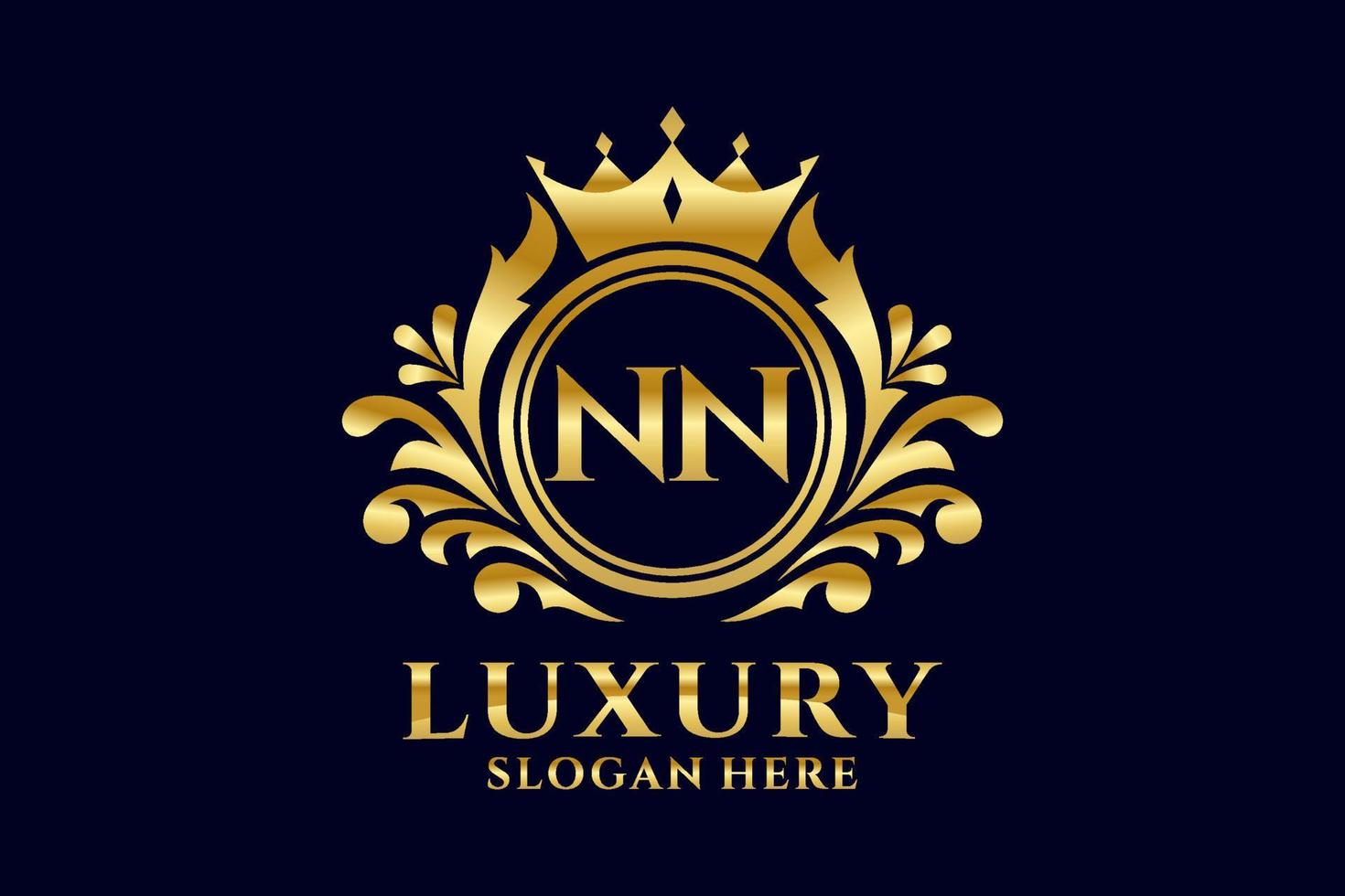 Initial NN Letter Royal Luxury Logo template in vector art for luxurious branding projects and other vector illustration.