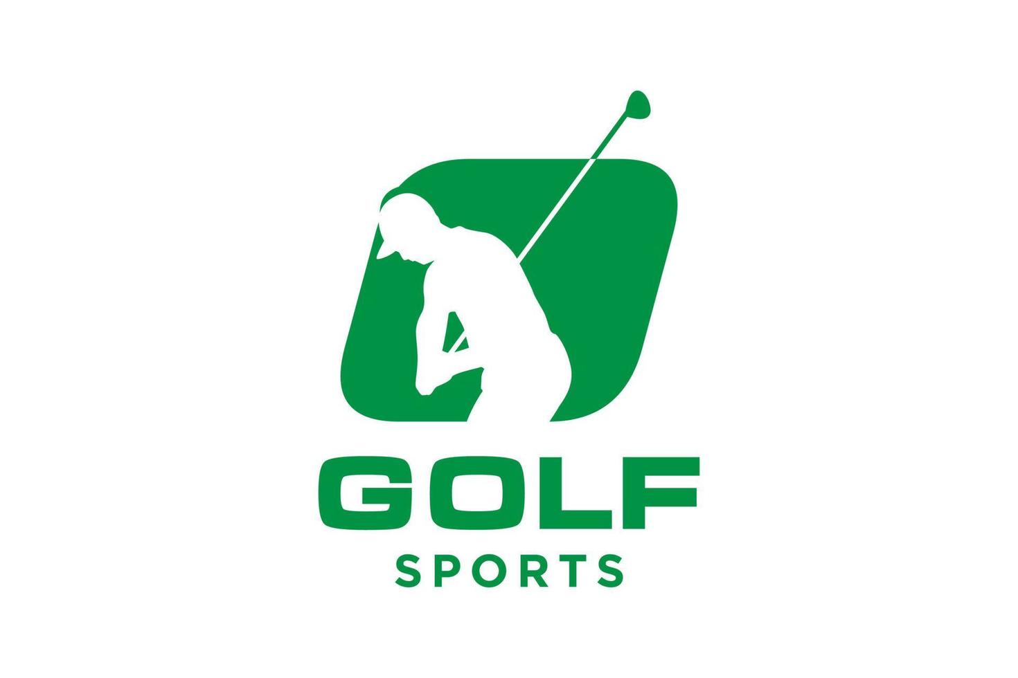 logotipo de icono de letra del alfabeto o para plantilla de vector de diseño de logotipo de golf, etiqueta vectorial de golf, logotipo de campeonato de golf, ilustración, icono creativo, concepto de diseño