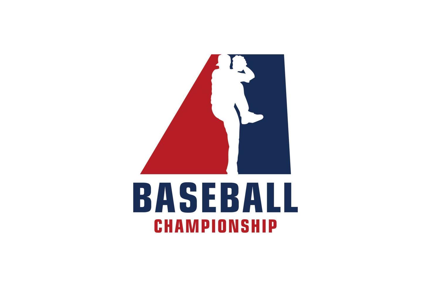 letra a con diseño de logotipo de béisbol. elementos de plantilla de diseño vectorial para equipo deportivo o identidad corporativa. vector