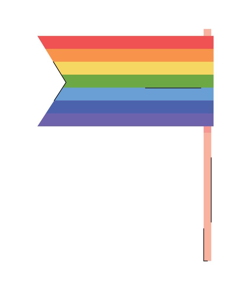 pride flag sign vector