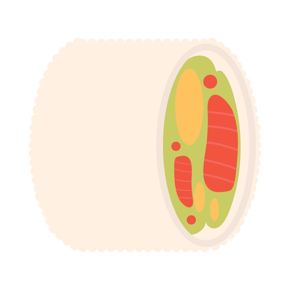 rollo de sushi de arroz vector