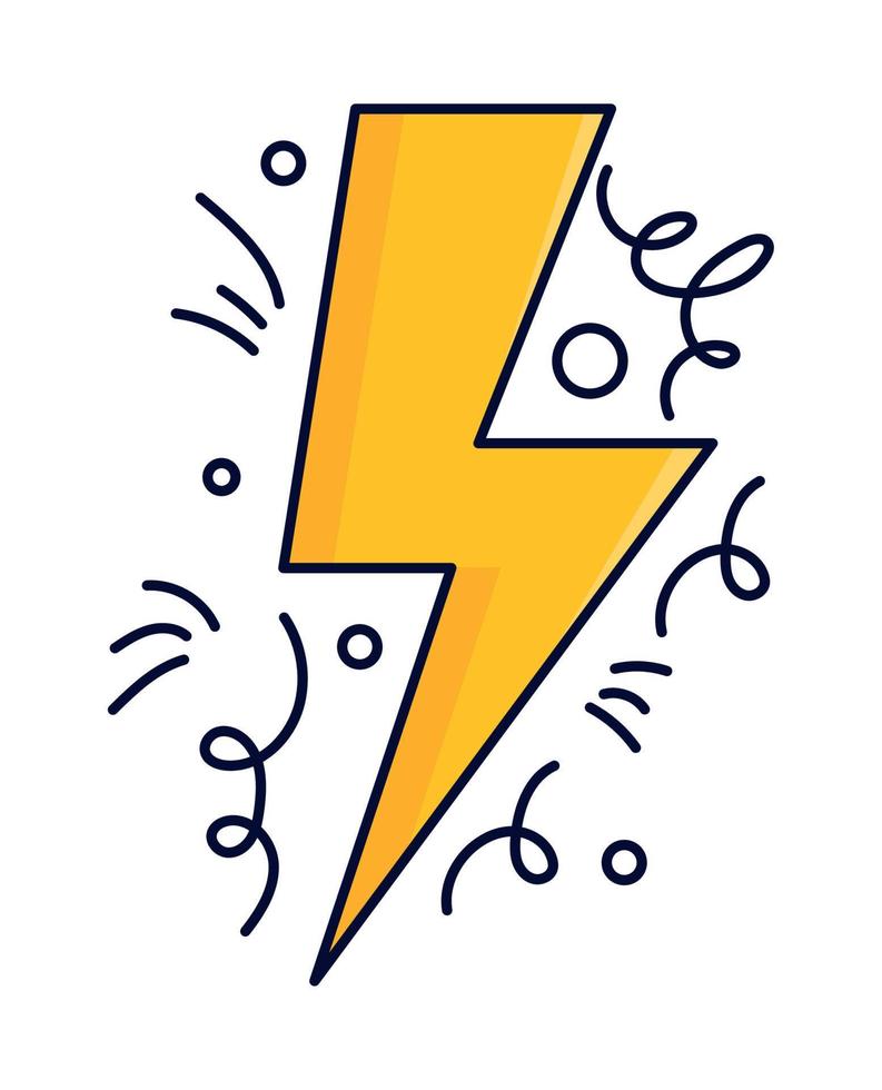 creative lightning idea vector