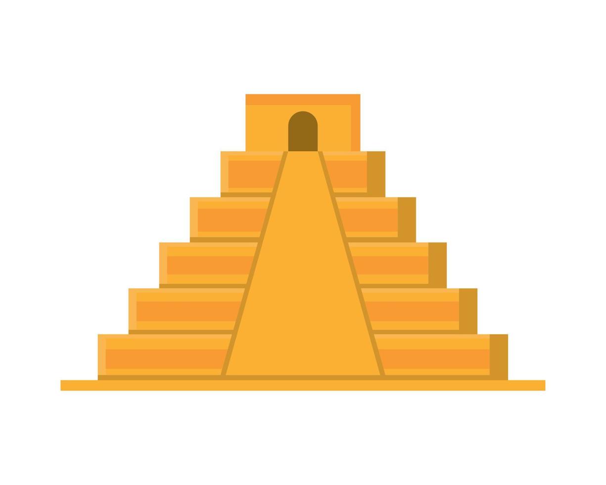 ancient maya pyramid icon vector