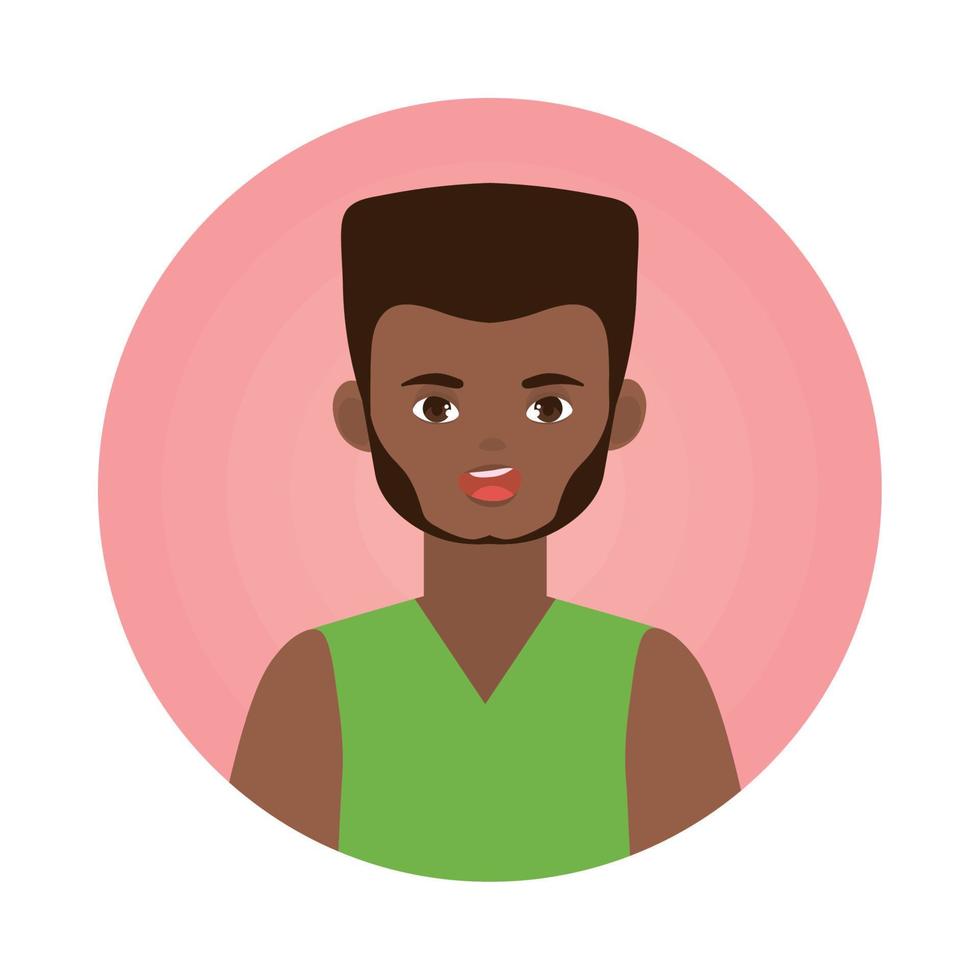 afro avatar male vector