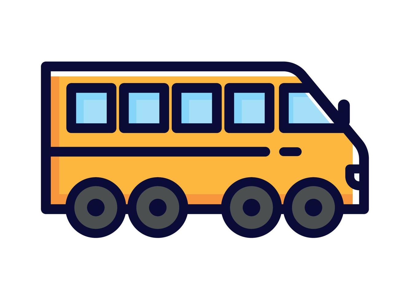 icono de transporte de autobús vector