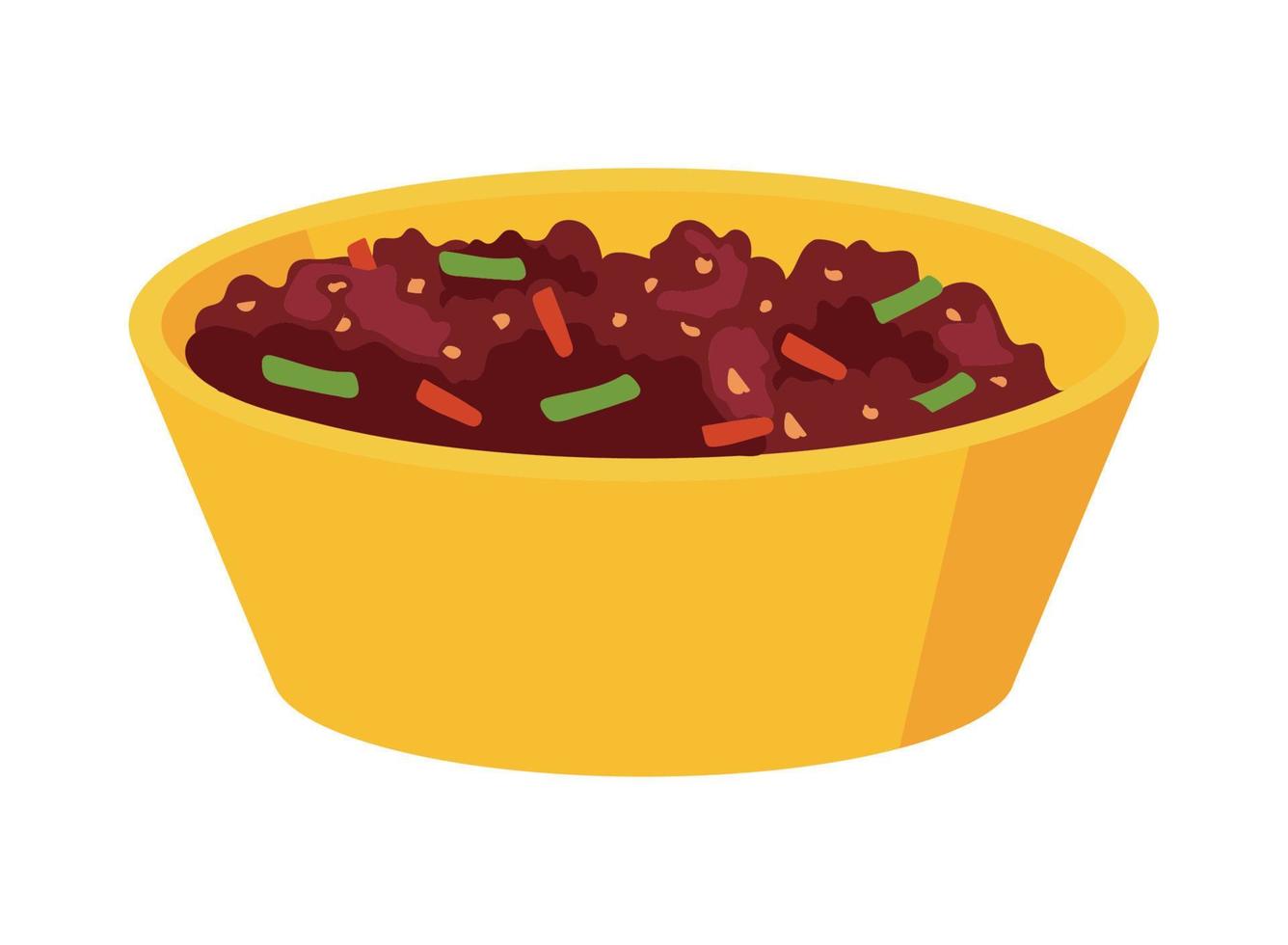 meat in a bowl vector