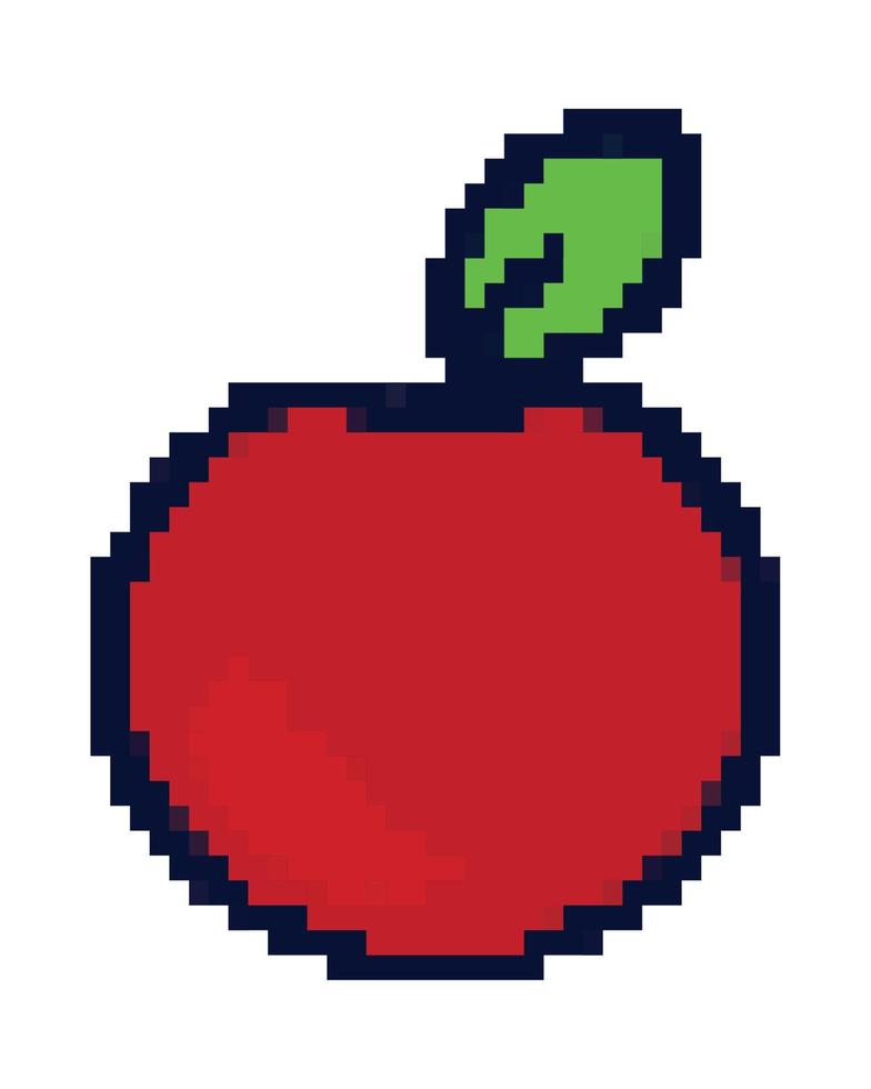 apple pixel art vector