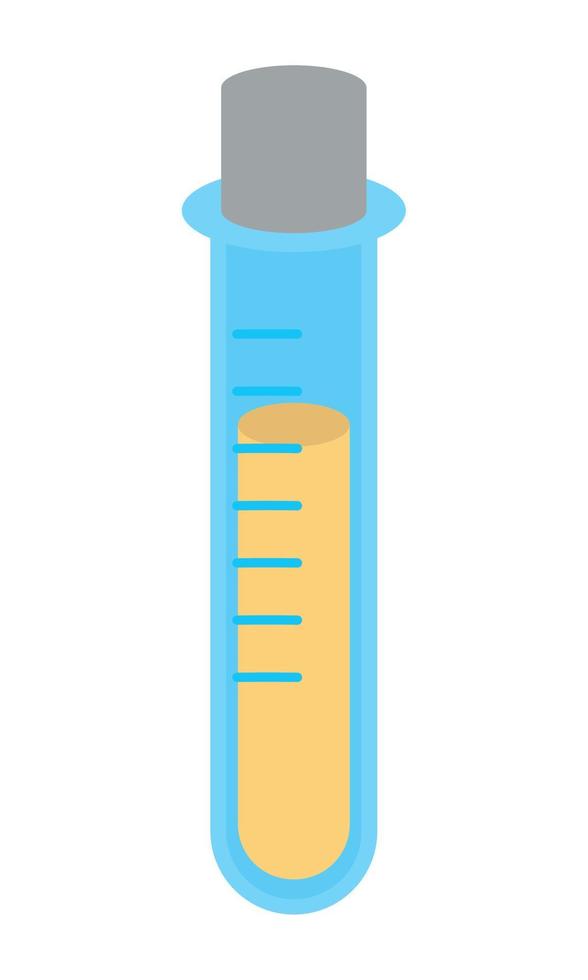 chemical test tube with cork vector