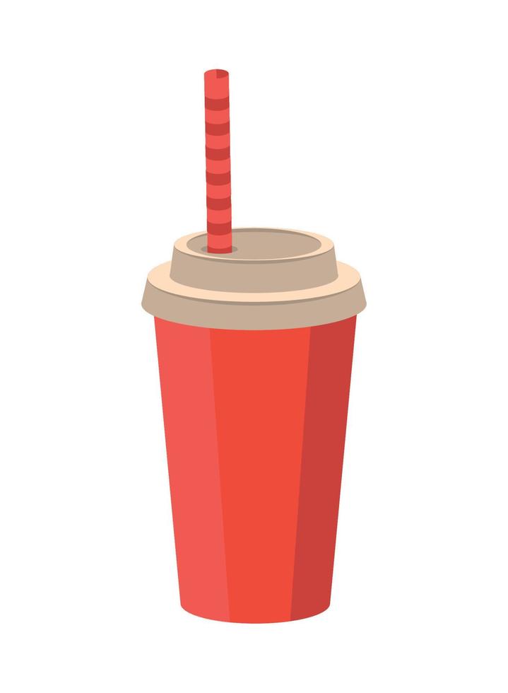 disposable soda cup vector