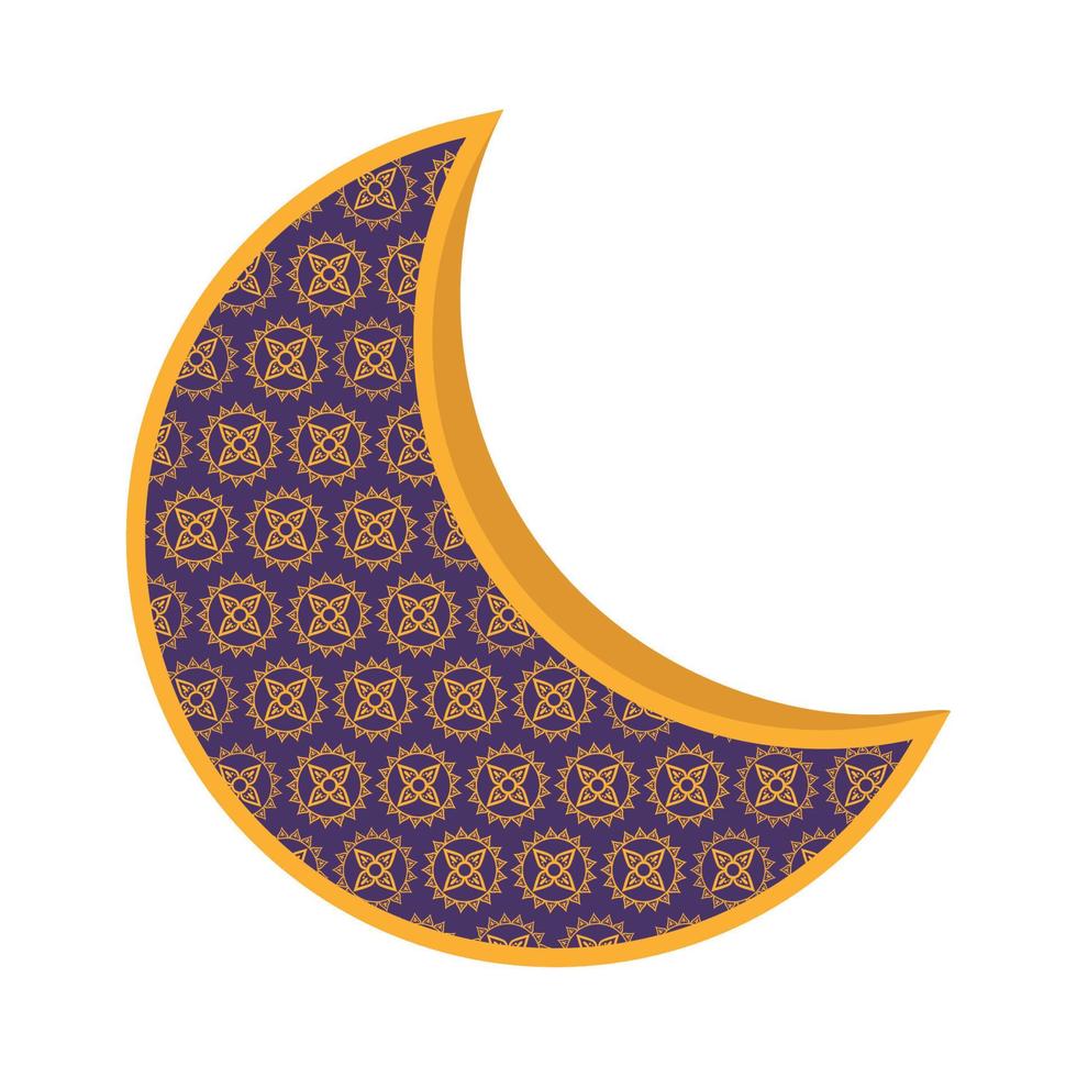 arab moon motif vector