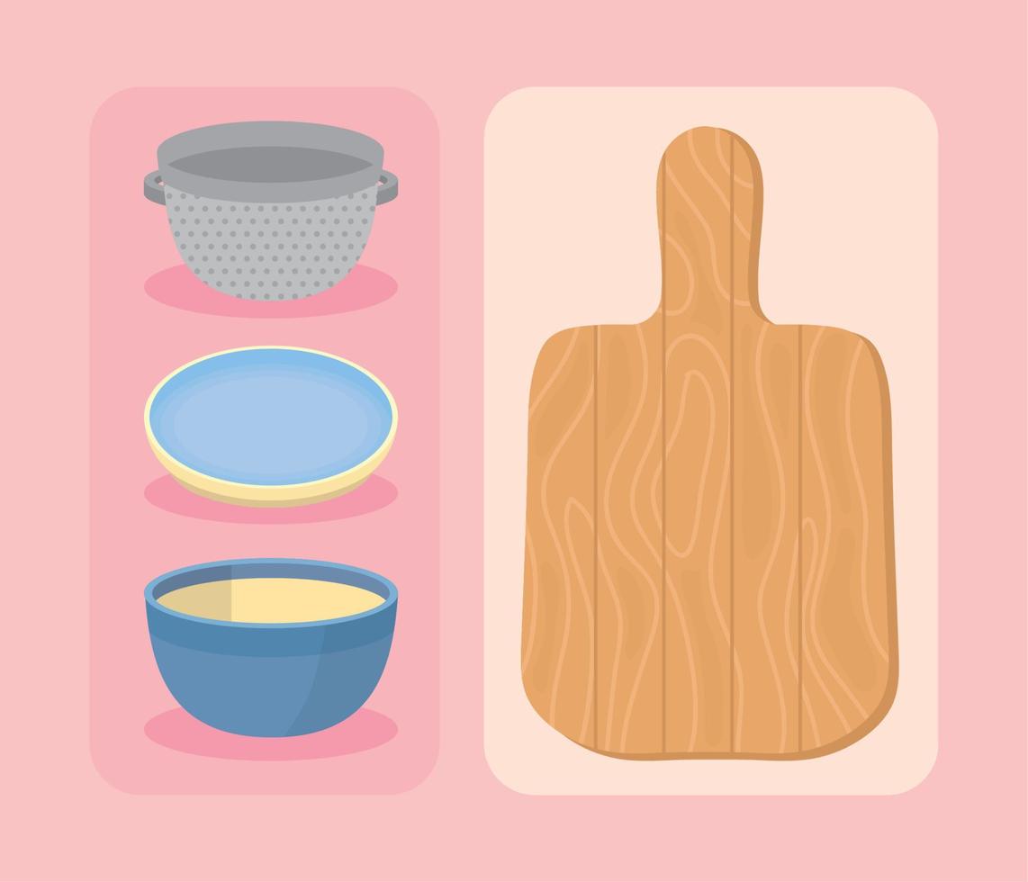 iconos utensilios de cocina vector