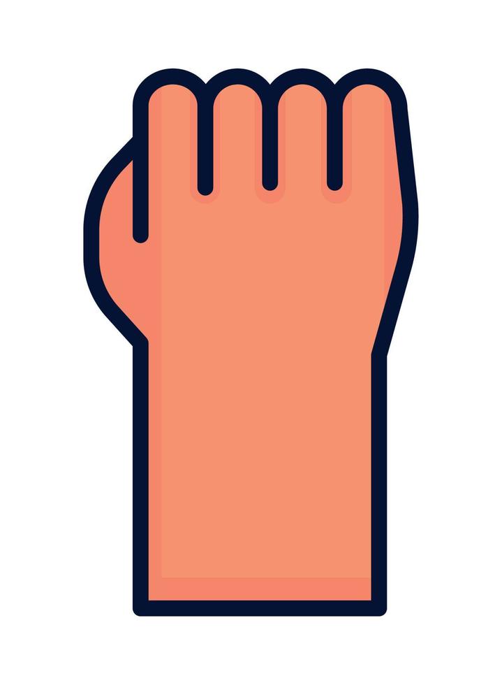 raised fist cartoon vector