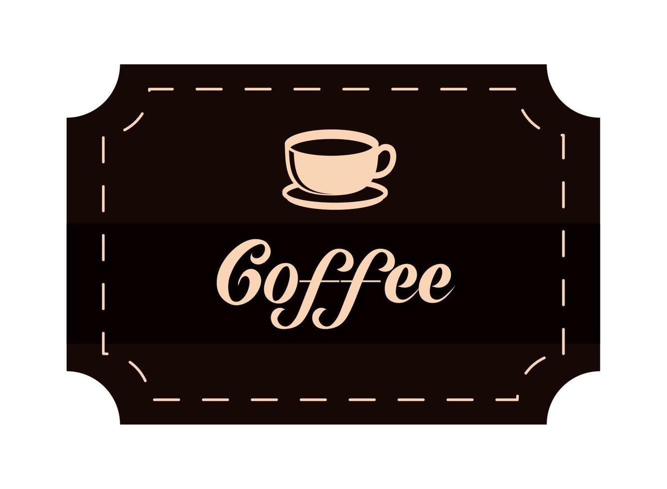 coffee label vintage vector