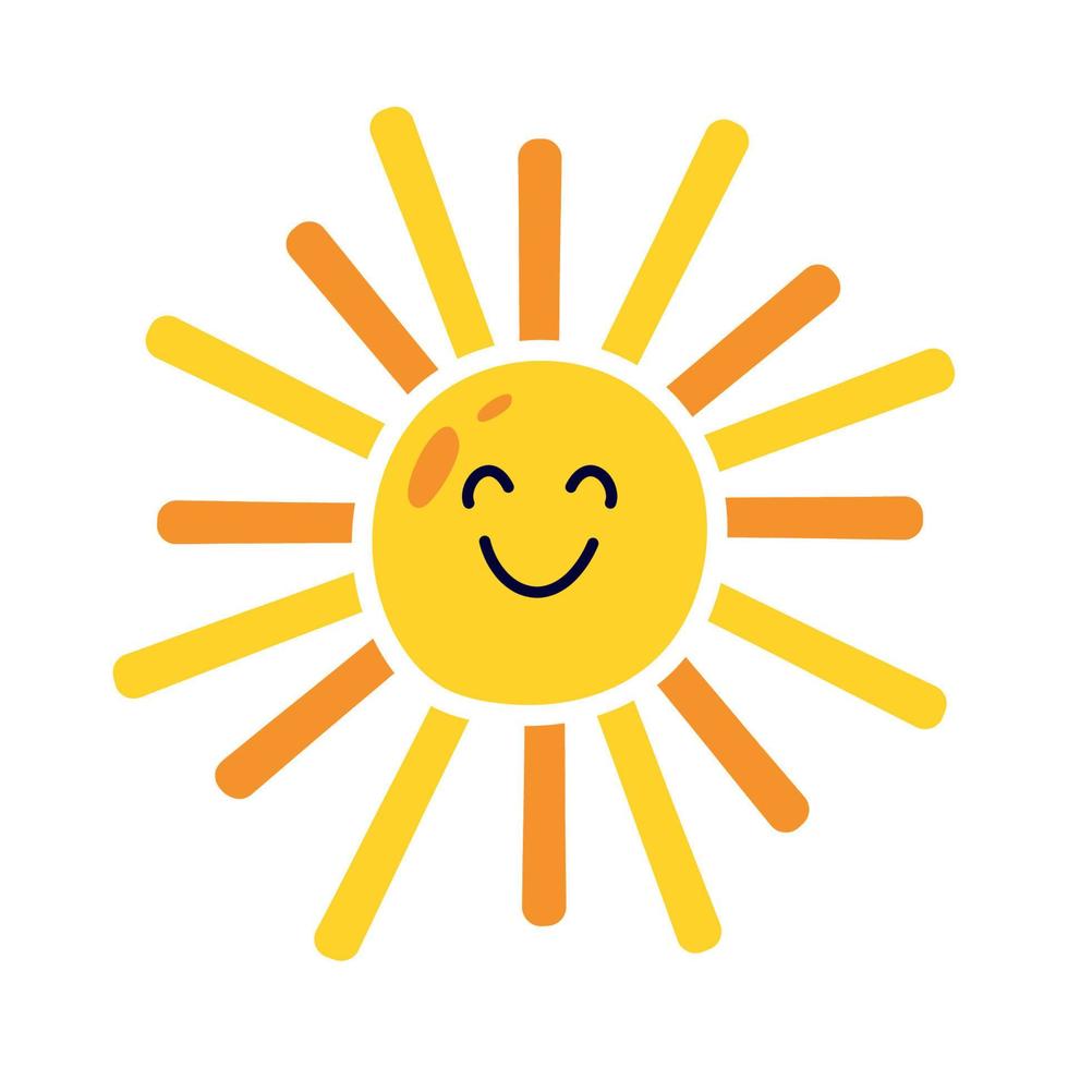 sun cartoon icon vector