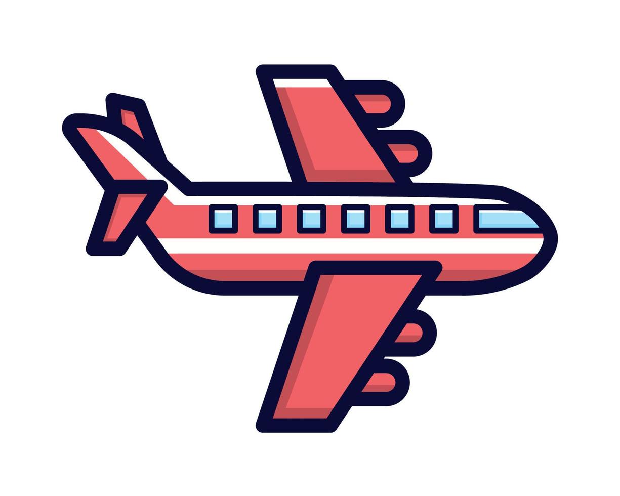icono de transporte de avión vector